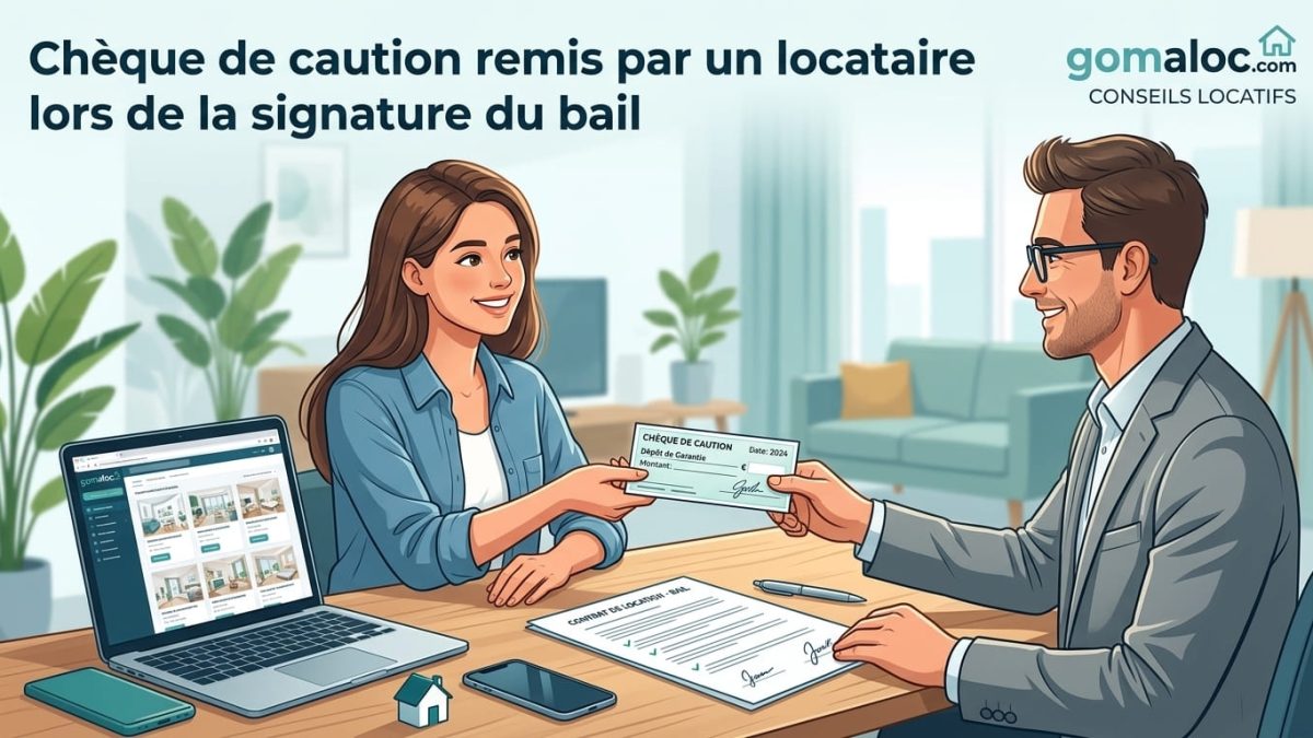 Chèque de caution remis par un locataire lors de la signature du bail