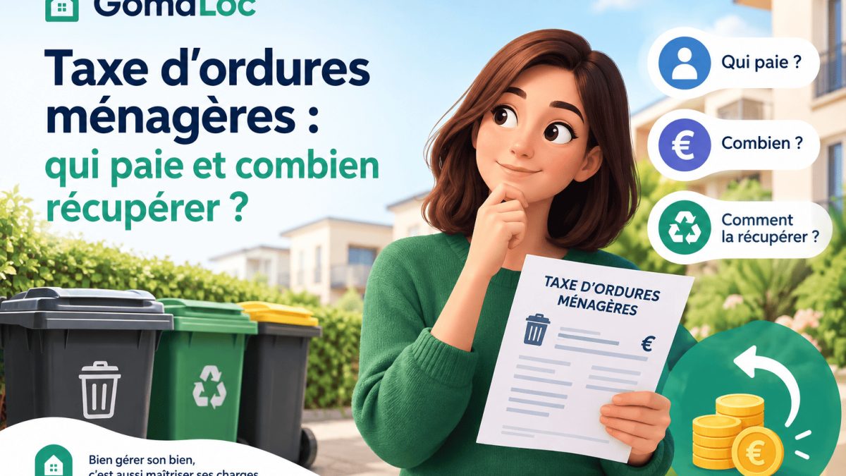 Avis de taxe foncière avec la ligne de taxe d’enlèvement des ordures ménagères mise en évidence